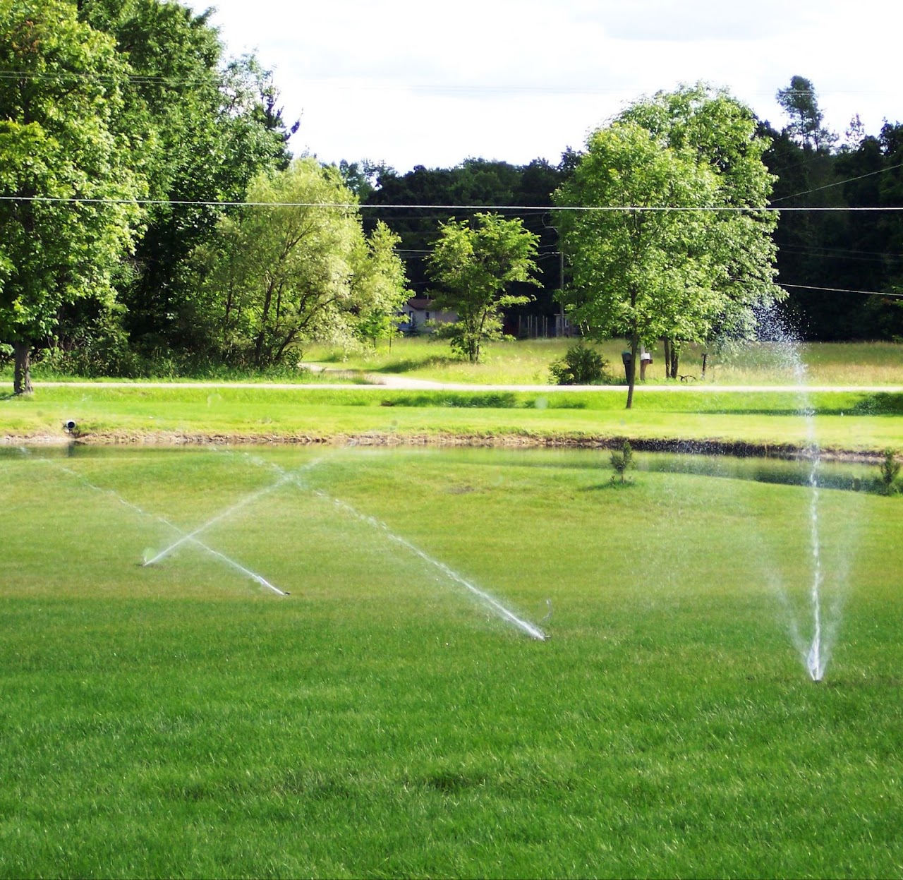 Residential lawn sprinkler installation